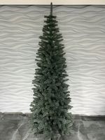 CHOINKA SZTUCZNA JODŁA SREBRNA SMUKŁA 180CM WĄSKA W SZPIC SLIM SILVER