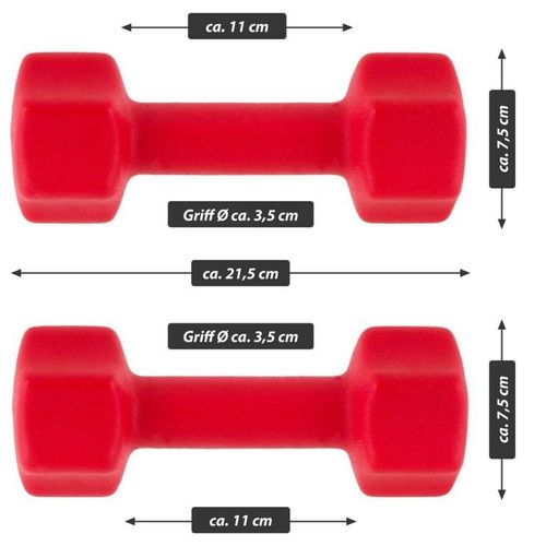 MAXXIVA Zestaw hantli z pokrowcem neoprenowym 2 x 3 kg, czer na Arena.pl