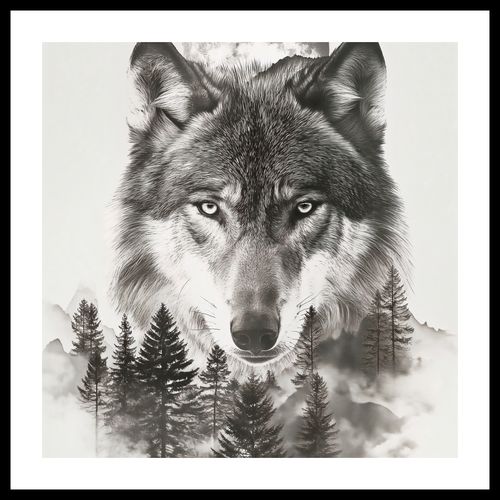 Plakat 40x40cm Wilczy Duch Lasu na Arena.pl