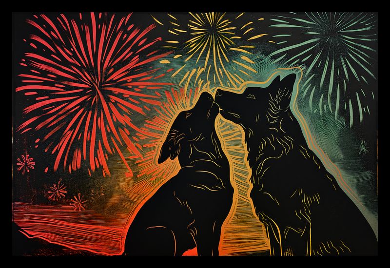 Plakat 30x20cm Psi Uścisk zdjęcie 2