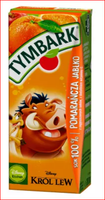 TYMBARK 200ML POMARAŃCZA JABŁKO KARTONIK ZE SŁOMKĄ