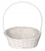 KOSZ WIKLINOWY DUŻY MOCNY BIAŁY KOSZE PREZENTOWE