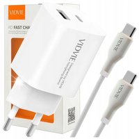 SZYBKA ŁADOWARKA USB TYPE-C + KABEL USB-C|PD20W 3000mA ZESTAW DO IPHONE 16