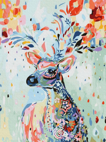 Zestaw do malowania po numerach - jelonek zdjęcie 2