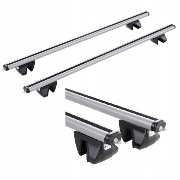 Bagażnik aluminiowy na relingi do FIAT Idea Hatchback 5d (2003-2012r) zdjęcie 1