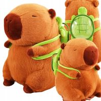 MASKOTKA KAPIBARA PLUSZAK ZABAWKA PLUSZOWA Z PLECAKIEM ŻÓŁWIK BORSUK BÓBR