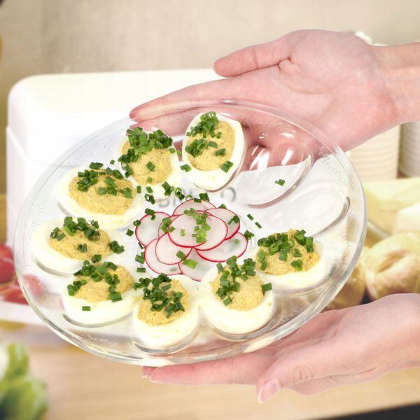 TALERZ TALERZYK NA JAJKA DO JAJ PÓŁMISEK SZKLANY zdjęcie 3