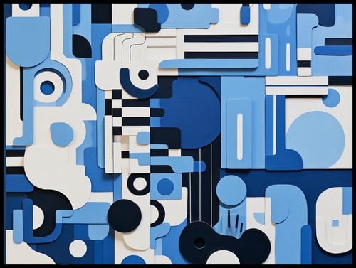 Plakat 100x75cm Niebieski Labirynt na Arena.pl