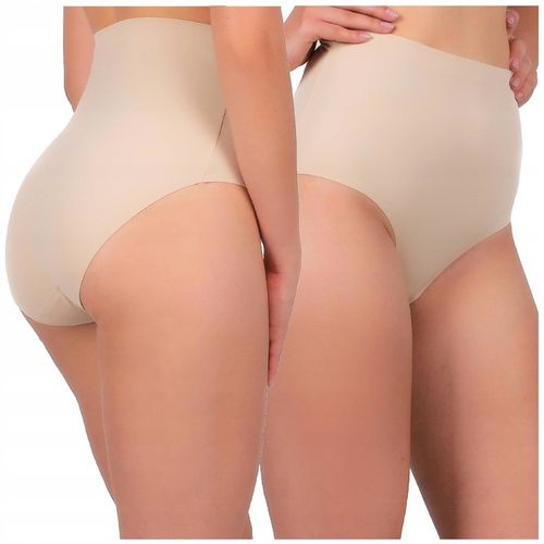 Figi Majtki Damskie Laserowo Cięte Wyszczuplające Gładkie Cieliste MORAJ L na Arena.pl