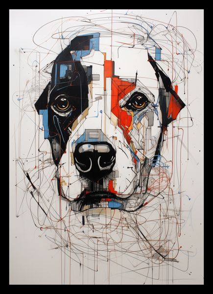 Plakat 21x29,7cm Przyrysowany Psiak zdjęcie 2