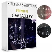 GWIAZDY WISZĄCE LAMPKI CHOINKOWE ZEWNĘTRZNE KURTYNA LED SOPLE
