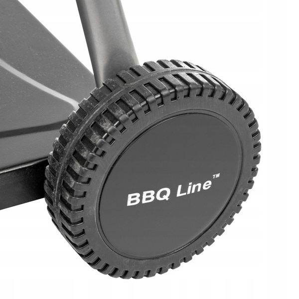 Grill węglowy ogrodowy duży przenośny Pokrywa półki kółka transportowe zdjęcie 6