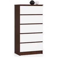 Komoda do sypialni, 5 szuflad, STILO, 60x40x121 cm, wenge | TYLETEGOTU