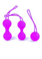 kulki silicone kegal balls set   purple