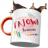 Kubek Pomarańczowy Dla Krawcowej Fajowa Krawcowa Z Nadrukiem Ze Zdjęciem