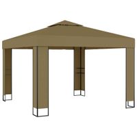 Altana z podwójnym dachem, 3x3x2,7 m, taupe, 180 g/m²