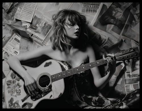 Plakat 65x50cm Młoda Gitarzystka na Arena.pl