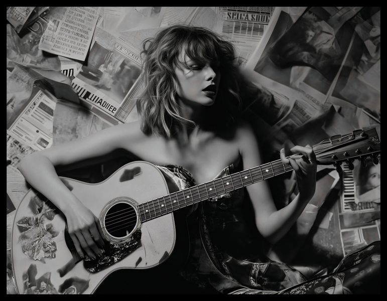 Plakat 65x50cm Młoda Gitarzystka zdjęcie 2