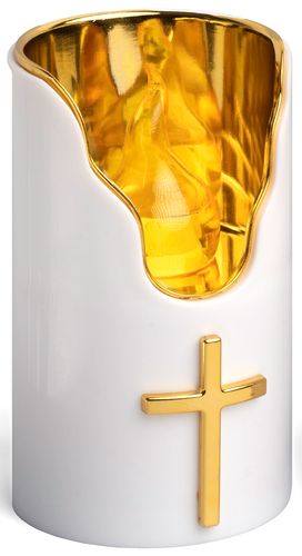 Wkład LED do zniczy kapliczek SUBITO C707 H125 złoty/żółty 1 sztuka na Arena.pl