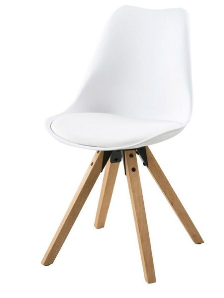 Krzesło Dima white/ dąb z tworzywa zdjęcie 3