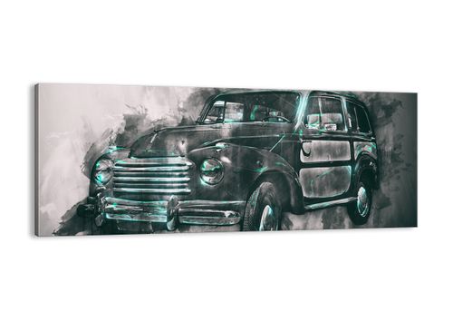 Obraz Na Płótnie - Samochód Retro  - 100X40 Cm - Ab100X40-3834 na Arena.pl