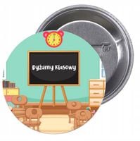 Przypinki buttony DYŻURNY KLASOWY z grafiką HIT