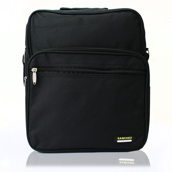 torba męska do pracy z nylonu sanchez - czarna zdjęcie 1