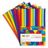 arkusze piankowe rainbow paski, a4, 5 ark., happy