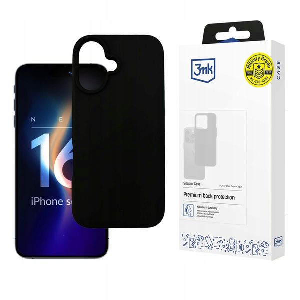 Silikonowe etui na Apple iPhone 16 Plus - 3mk Silicone Case zdjęcie 1