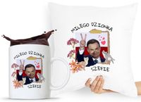 Zestaw Poduszka + Kubek Prezent Andrzej Duda Pis Z Nadrukiem Ze Zdjęciem
