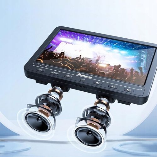 NAVISKAUTO Przenośny odtwarzacz DVD 10,5” z 2 monitorami do samochodu na Arena.pl