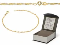 PIĘKNA ZŁOTA BRANSOLETKA SKRĘCANA pr. 585 SINGAPUR