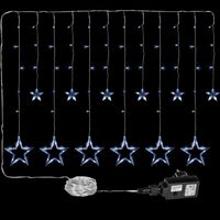 Dekoracja świąteczna - świecące gwiazdki, 150LED, zimna biel