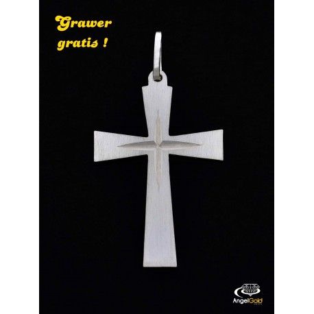 SREBRNY KRZYŻYK OZDOBNY PRÓBA SREBRA 925 GRAWER GRATIS! zdjęcie 4