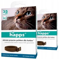 Obroża przeciw pchłom dla kota Happs 35 cm PAKIET 2szt. do 8-miesięcy