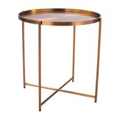 Okrągły stolik kawowy Moon DP-F80 copper Moos do salony miedziany