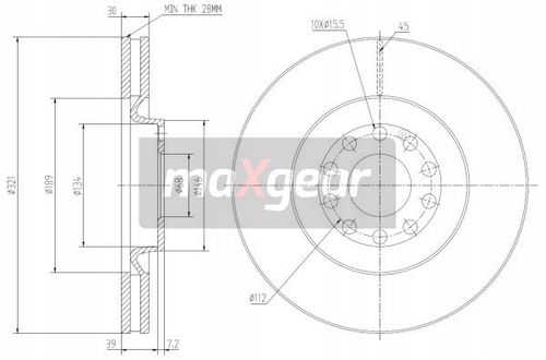 TARCZA HAM. VW P. A4/A6 QUATTRO MAXGEAR na Arena.pl