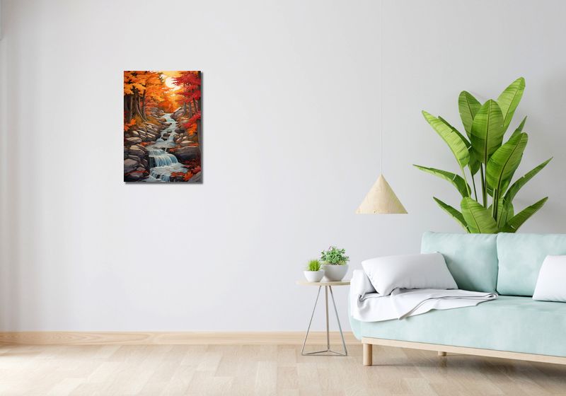 Obraz 40x60cm Jesienne Wodospady zdjęcie 2