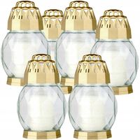Znicze Szklane Lampiony na grób 18,5cm Bolsius DIAMOND Z wkład 24h - 6 szt.