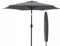 Parasol ogrodowy ORLANDO 300 cm ciemnoszary regulowany