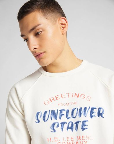 MĘSKA BLUZA LEE RAGLAN GRAPHIC SWS ECRU L83NSPNQ 2XL na Arena.pl