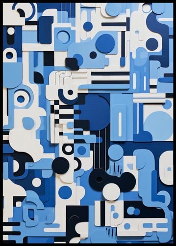 Plakat 64x90cm Niebieski Labirynt na Arena.pl