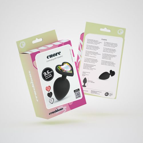 crushious cuore large anal plug with 4 interchangeable jewels na Arena.pl