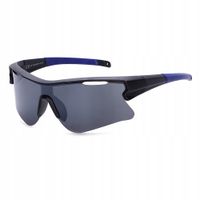 OKULARY Sportowe PRZECIWSŁONECZNE Elastyczne Filtr UV400 CZARNE + ETUI
