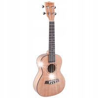 ZESTAW UKULELE KONCERTOWE DREWNIANE DLA DZIECI DO NAUKI POKROWIEC KOSTKI