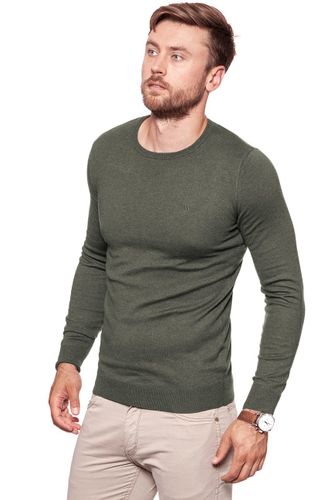 MĘSKI SWETER WRANGLER CREW KNIT DUSTY OLIVE W85672P45 2XL na Arena.pl