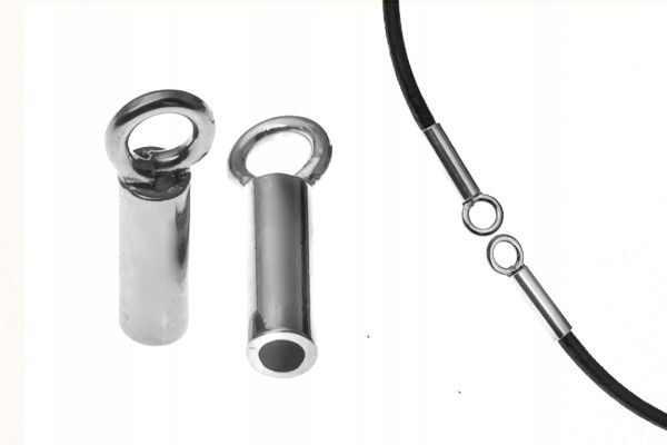 RZEMIEŃ RZEMYK CZARNY Z ZAPIĘCIAMI ZE SREBRA 925 70 CM zdjęcie 4