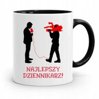 Kubek Czarny Prezent Dla Dziennikarza Reportera Z Nadrukiem Ze Zdjęciem