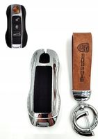 3w1 PORSCHE ETUI na kluczyk pilot + BRELOK skórzany CAYENNE MACAN PANAMERA