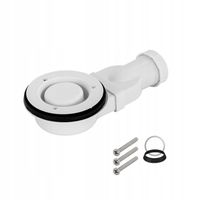 SYFON POZIOMY 90 mm BRODZIKOWY NISKI CZYSZCZONY OD GÓRY ODPŁYW fi 40 mm